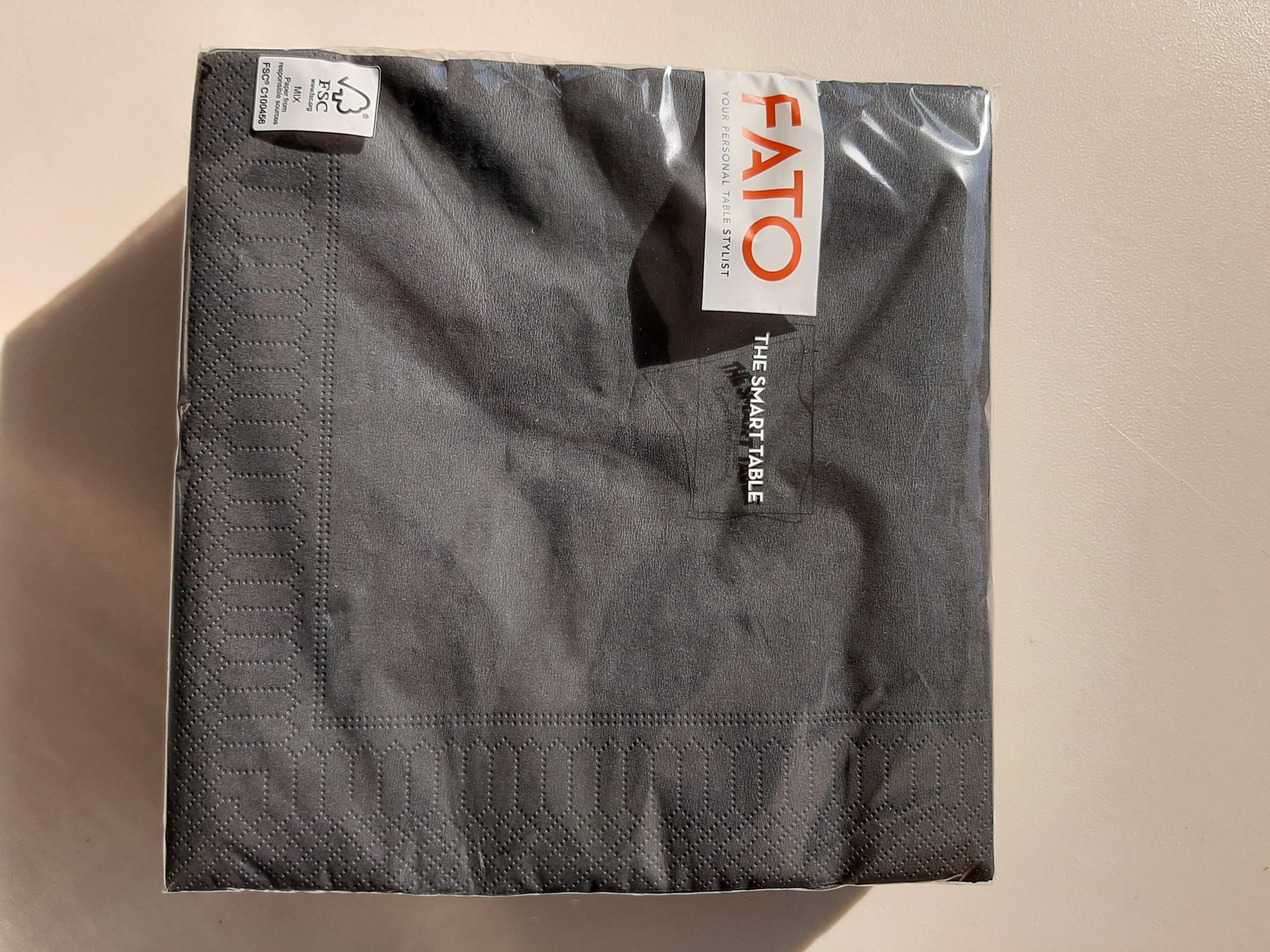 Tovagliolo carta Manhattan 25x25 nero 50 pezzi