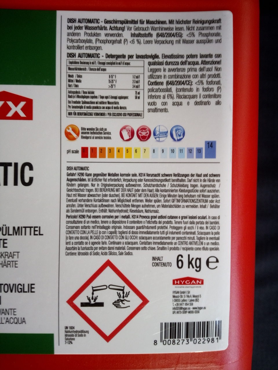 Detergente lavastoviglie Dish Automatic tanica 6kg - immagine 2